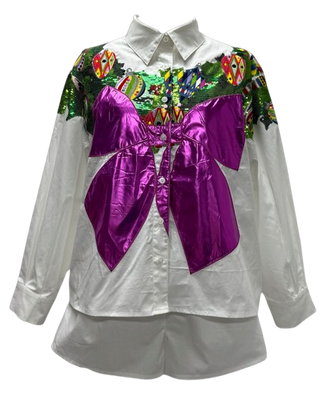 Queen Of Sparkles White Multi Metallic Wreath