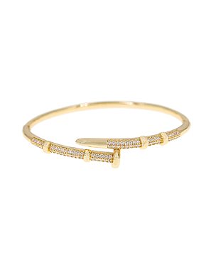 Pave Nail Shape Bracelet