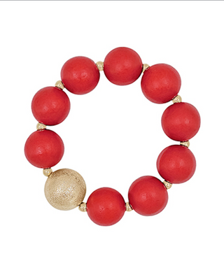 Monkee's Jewelry And Acc Satin Ball Accent Beads Bracelet / 3 Color Options