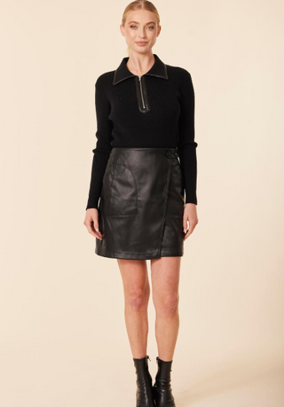 Dolce Cabo Sweater Dress with Vegan Leather Skirt
