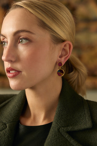 Brackish Alicia Bezel Jacket Earring