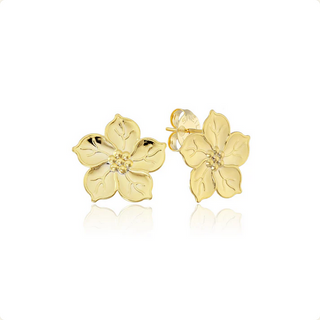 Sheila Fajl Flor Studs in Gold