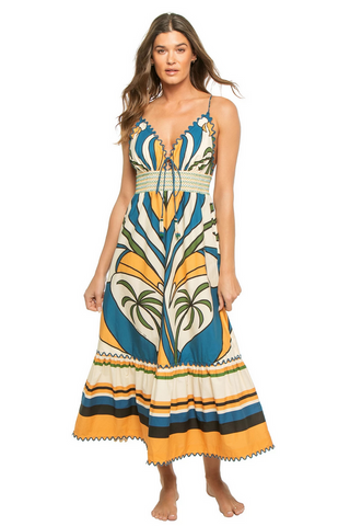 Farm Rio Tropical Graphic Sleeveless Maxi Dress