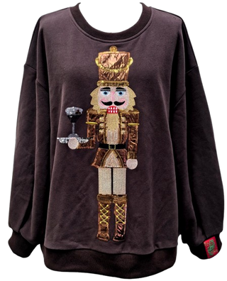Queen Of Sparkles Brown Espresso Martini Serving Nutcracker Sweatshirt