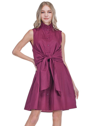 Jade Maroon Back Wrap Dress