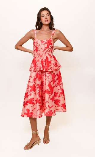 Hutch Desirae Dress / Red Lipstick Floral