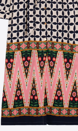 Vilagallo Ethnic Geo Midi Dress