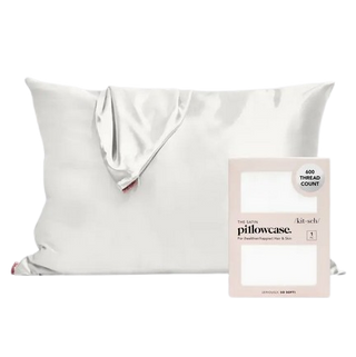 KITSCH IVORY SATIN PILLOW CASE