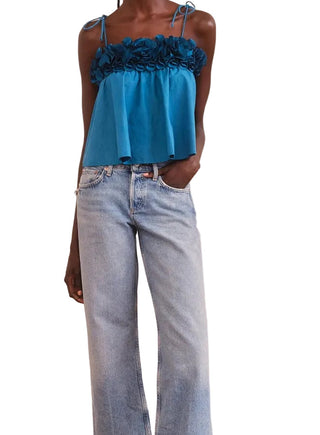 Saylor Cece Top in Capri Blue