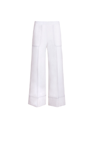 Vilagallo Wide Leg White Trouser