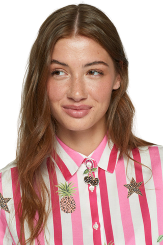 Vilagallo Striped and Leopard Shirt