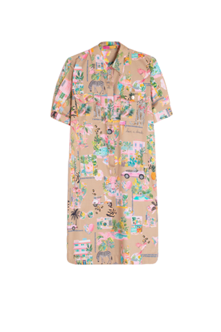 Vilagallo Eliana California Print Short Dress