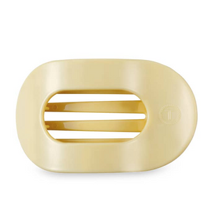 Teleties Flat Round Hair Clip | Large | Butter Yellow