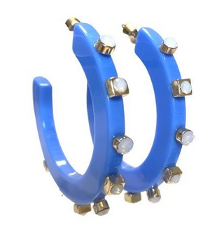 CITY GIRL JEWEL HOOP LARGE- MULTIPLE COLORS
