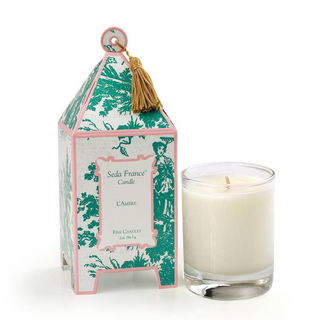 Seda France L'ambre Classic Toile Mini Pagoda Box Candle