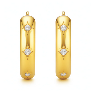 Ellie Vail Jewelry Darby Sunburst Hoop Earring