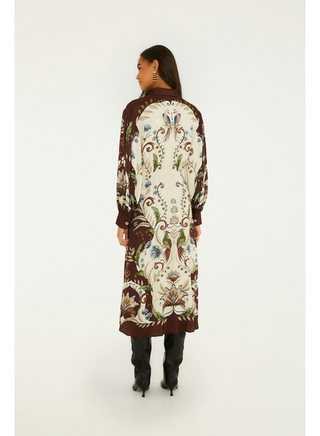 Farm Rio Millena Winter White Midi Dress