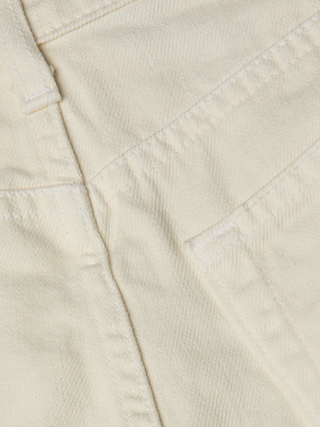 L'Agence Clark Short, White Denim
