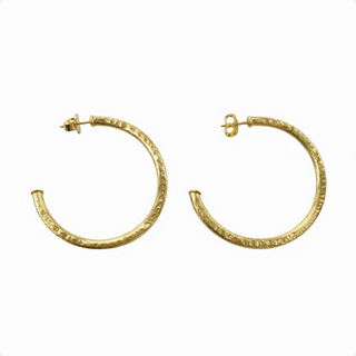 Sheila Fajl Petite Hammered Everybody's Favorite Hoops in Brushed Gold
