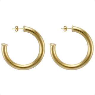 Sheila Fajl Small Chantal Hoops Brushed Gold