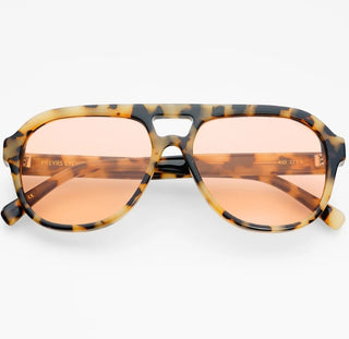 Freyrs Rio Acetate Mens Womens Aviator Sunglasses - Milky Tortoise