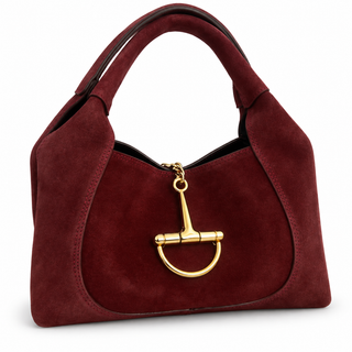 Sveva Suede Camoscio Burgandy Small Handbag