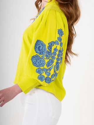 Emily McCarthy Hampton Top / Joy Bouquet Linen