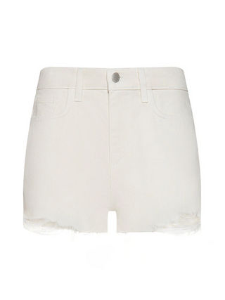 L'Agence Clark Short, White Denim