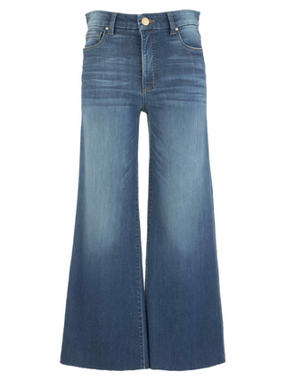 Kut From The Kloth / Sts Blue Meg High Rise Fab Ab Wide Leg Raw Hem