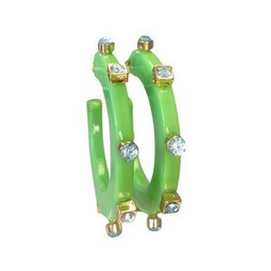 CITY GIRL JEWEL HOOP LARGE- MULTIPLE COLORS