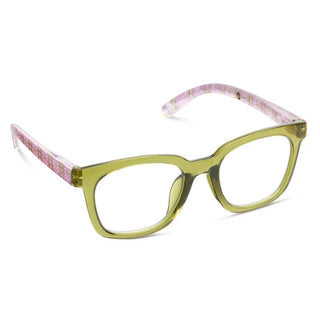 Peepers x Laura Park To the Max Green/Rosemary Stripe Pink Blue Light Glasses