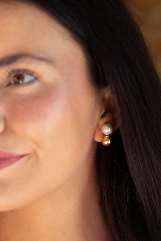 Lisi Lerch Belle Mixed Pearl & Gold Earrings – Belle of the Ball