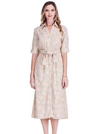 Jade Split Collar Maxi Shirtdress