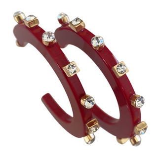 CITY GIRL JEWEL HOOP LARGE- MULTIPLE COLORS
