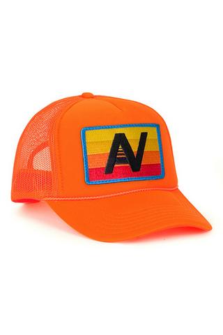 Aviator Nation Logo Rainbow Vintage Trucker Hat