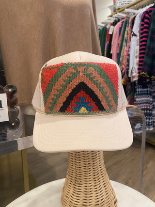 Orijinal Trucker Hat Sand with Multi Color Patch