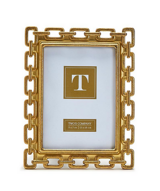 Two's Company Gold Chain Photo Frame 5X7
