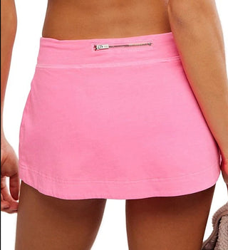 Free People Hot Shot Mini Skort in Hot Pink