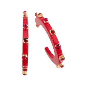 CITY GIRL JEWEL HOOP LARGE- MULTIPLE COLORS