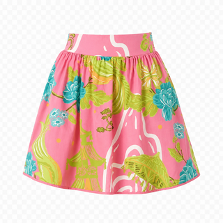 Prosperina Hadley Mini Skirt in Bamboo Room Print
