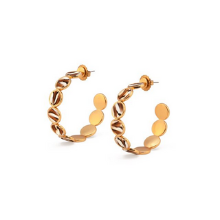 Brackish Tiger Hoop Earrings