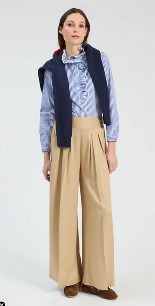 Vilagallo Camel Palazzo Pants