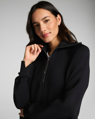 Spanx  AirEssentials Half Zip in Very Black