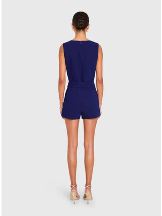 Amanda Uprichard Fontaine Romper in Navy