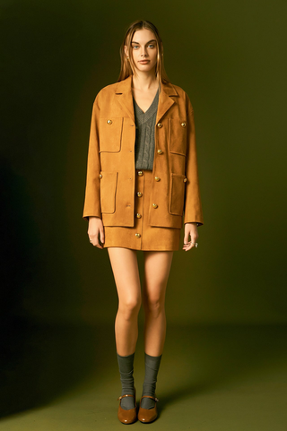 English Factory Faux Suede Skort