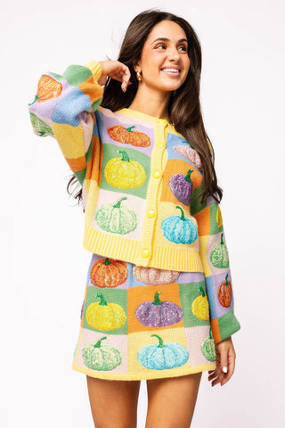 Queen Of Sparkles Pumpkin Cardigan