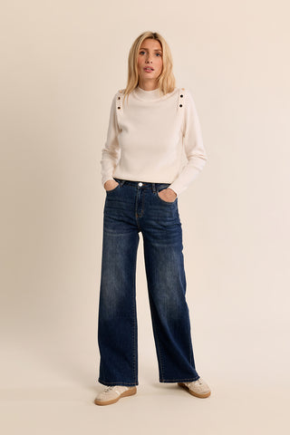 Molly Bracken Us Ladies Off White Knitted Sweater
