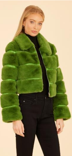 Dolce Cabo Lime Fur Jacket