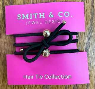 Smith & Co. Ribbons & Bows Hair Tie Onyx Black Set