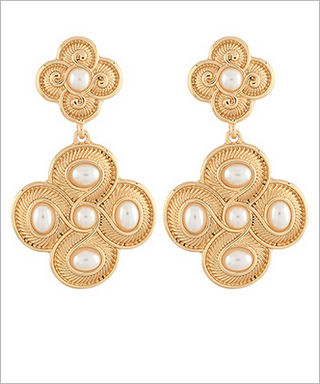 MC Chunky Pave Clover Earrings